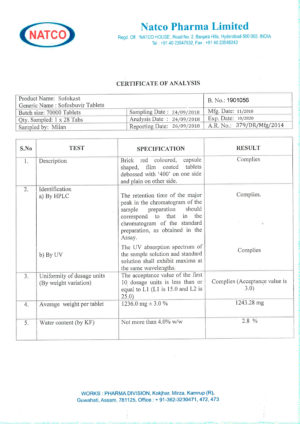 Сертификат на каждый препарат